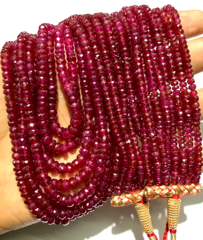 Ruby beads